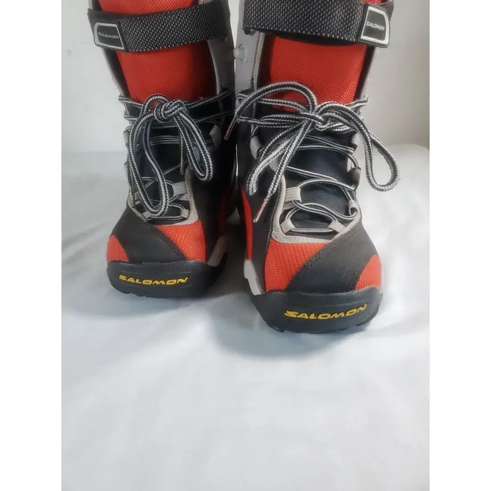 Salomon Ivy Auto Fit Snowboarding Boots Red Gray Black Women's Size 4.5